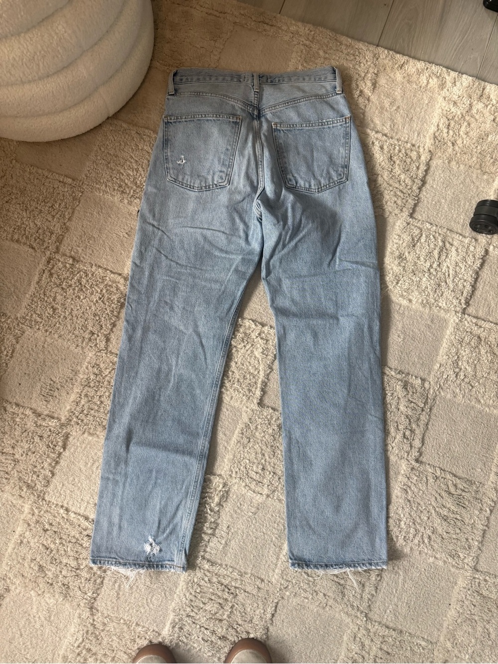 Agolde Light Blue Relaxed Ripped Jeans - Picture 5 of 5